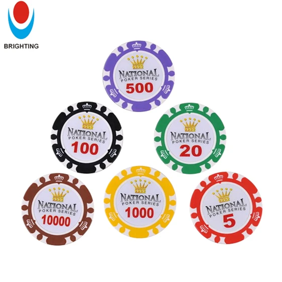 
Wholesale 13.5g Clay Gambling Game Accessories Blank Custom Printing High Quality Casino Royal Poker Chips 
