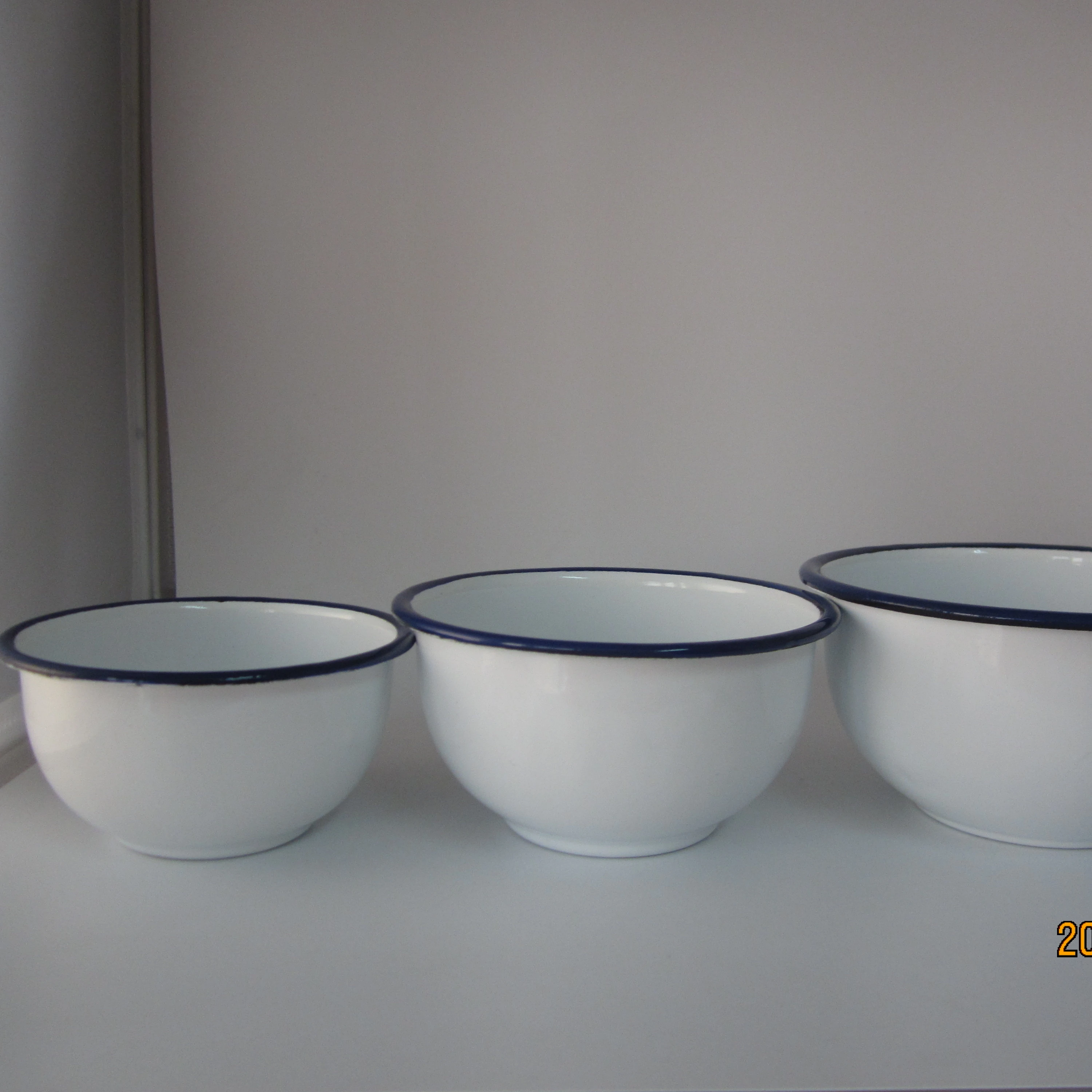 Factory Direct Sale Kitchen Cereal Popcorn Enamel Bowl,Enamel salad Bowl,Enamel Rice Bowl