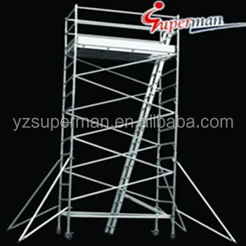 Акционной цене Многофункциональный алюминиевые передвижные леса башни системы с лестницы и