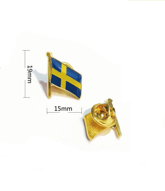 Wholesale printing Customized Germany Sweden Saudi Arab Germany Canada flag Metal Lapel Pin badge with Epoxy