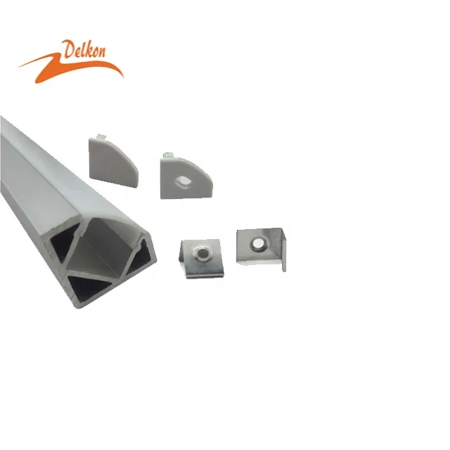 19*19mm 45 Degree Corner Aluminum LED Profile Systems with Mounting Accessories
