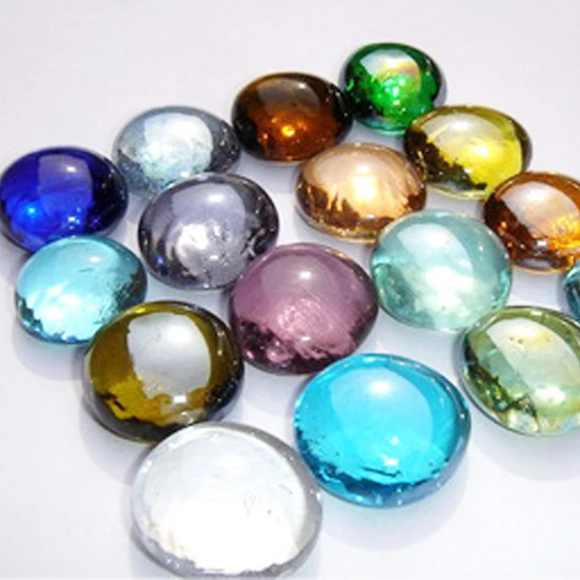 Оптовая продажа, Китай, высокое качество, декоративная ваза, наполнитель для аквариума, плоская стеклянная галька