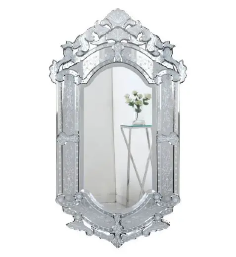 
Hot Selling Modern Handmade design flower mirror with beveling Venetian Style Decorative Wall Mirrors 