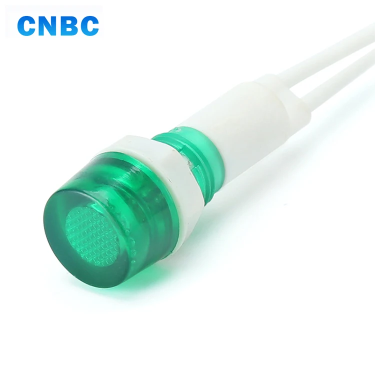 CNBC 10mm diameter red yellow green  plastic 110v 220v 24v 12v led indicator light  for chicken equitment