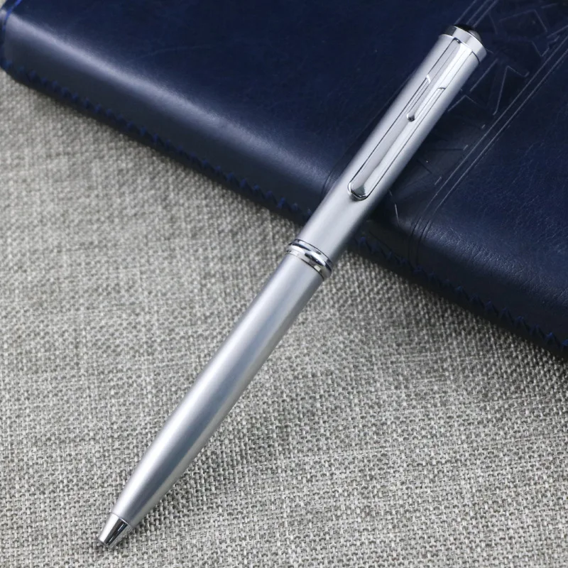 Custom Personal Name Seals Executive Self-inking Stamp Pen Metal Gold Silver Stamp Pen with case