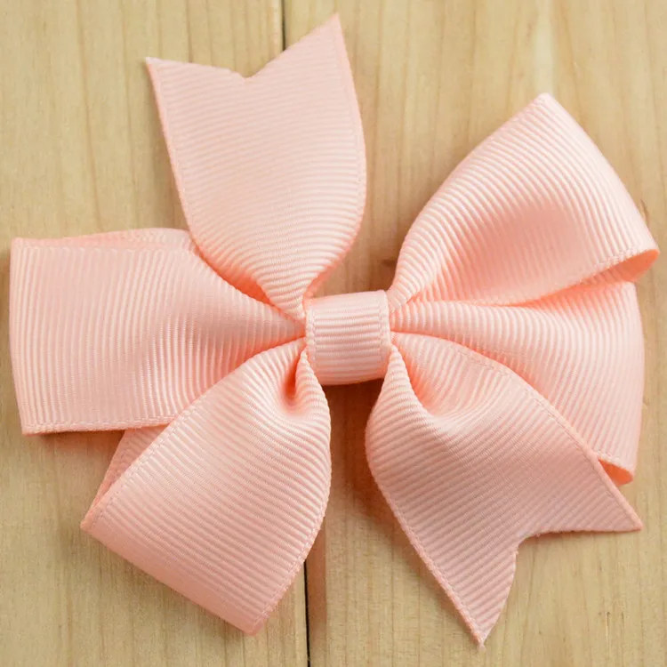 New best-selling 3 Inch  hair accessories V-shaped ribbed ribbon swallowtail bow without clip hair accessories