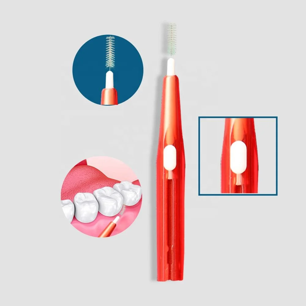 
CE Push Pull Type Interdental Brush with Blister Card Packing 