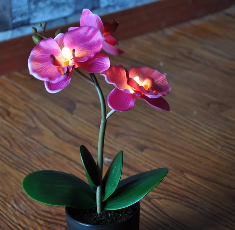 Высококачественные шелковые бабочки ручной работы листья орхидеи для украшения