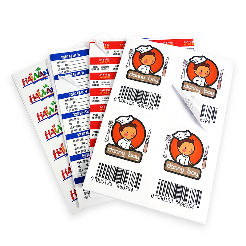 Custom printing A4 label 70mm*29.7mm 30 up per sheet A4 letter stickers for laser/inkjet printer