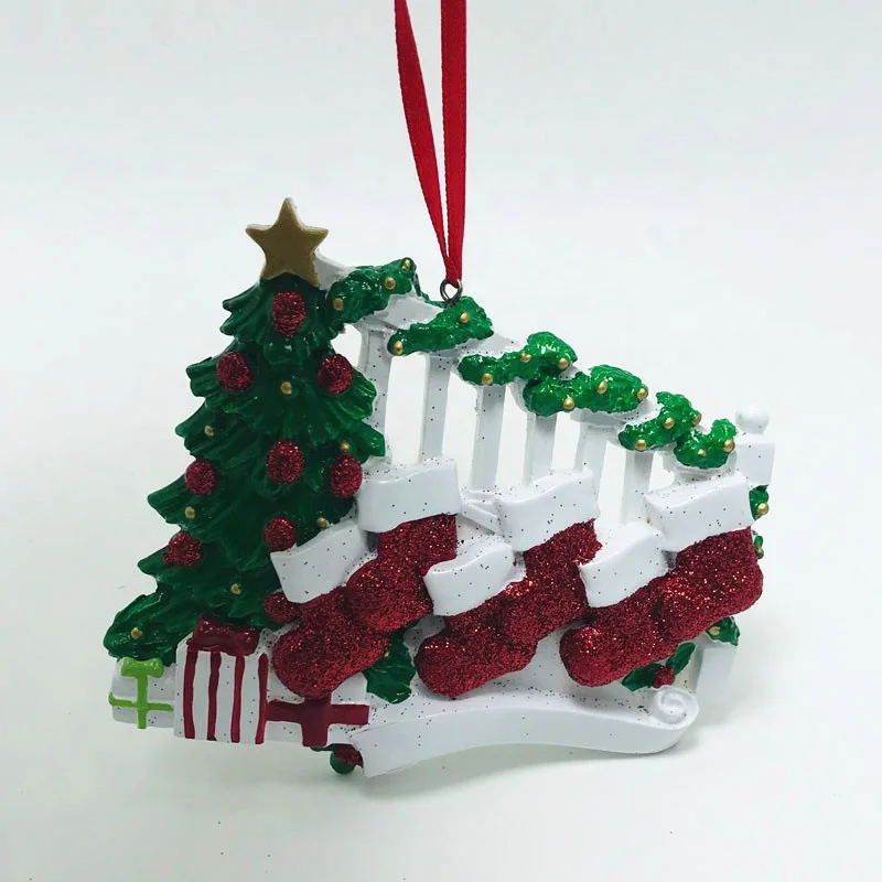 custom Santa Claus Sock christmas ornaments type personalized family holiday Living Christmas tree ornament