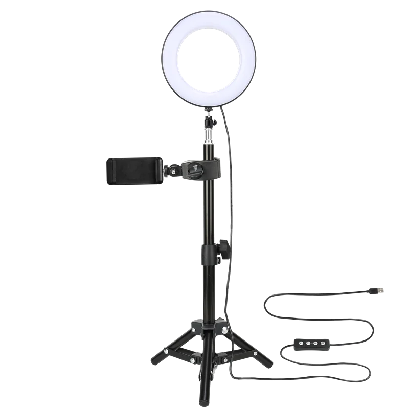 Кольцевая Светодиодная лампа ZOMEI для смартфона 6 дюймов ZM100 3000-6500K