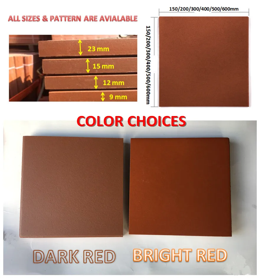 foshan guangzhou shenzhen Africa red clay floor tile cheap price small size