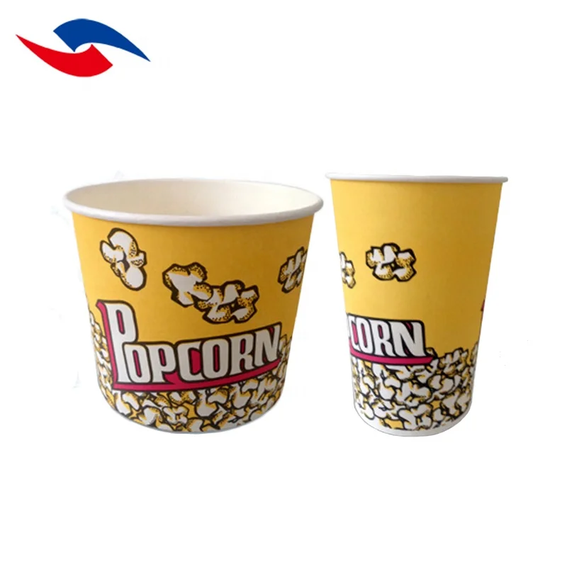 
Одноразовая бумажная миска с логотипом на заказ и ведро для попкорна 