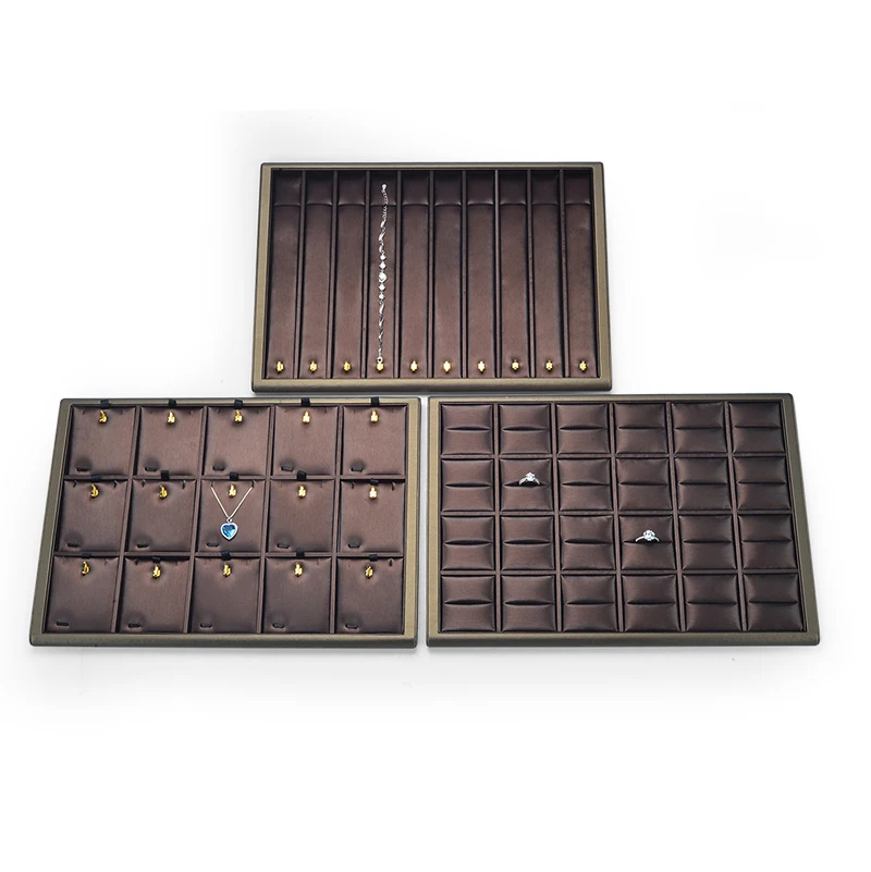 Ready to ship luxury velvet insert jewelry organizer display tray