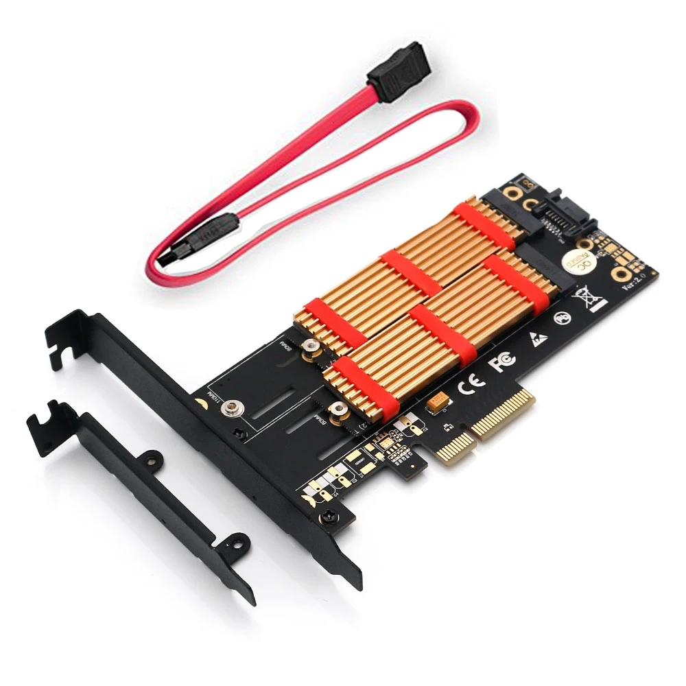 Адаптер Pcie M.2 Ssd Sata (B Key) для Pci-E 3,0