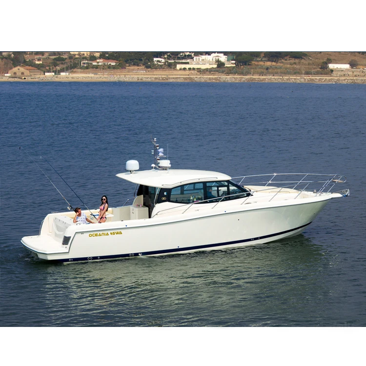 OCEANIA 45WA Luxury Sport fishing boat fiberglass  cabin yacht with outboard or  inboard version support for custom
