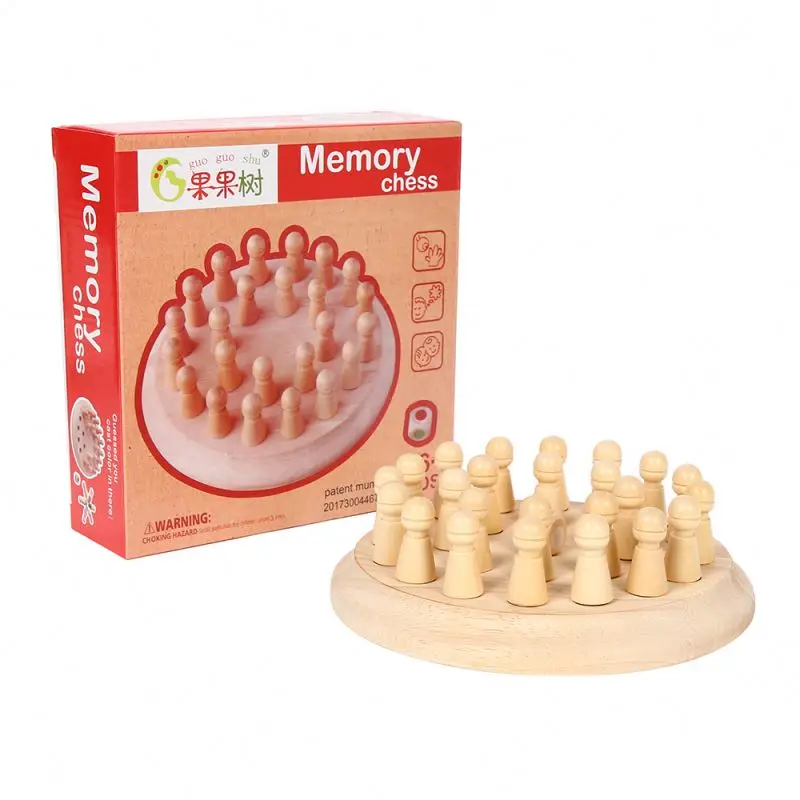
Funny play design educational toys kids wooden memory match stick chess toys 