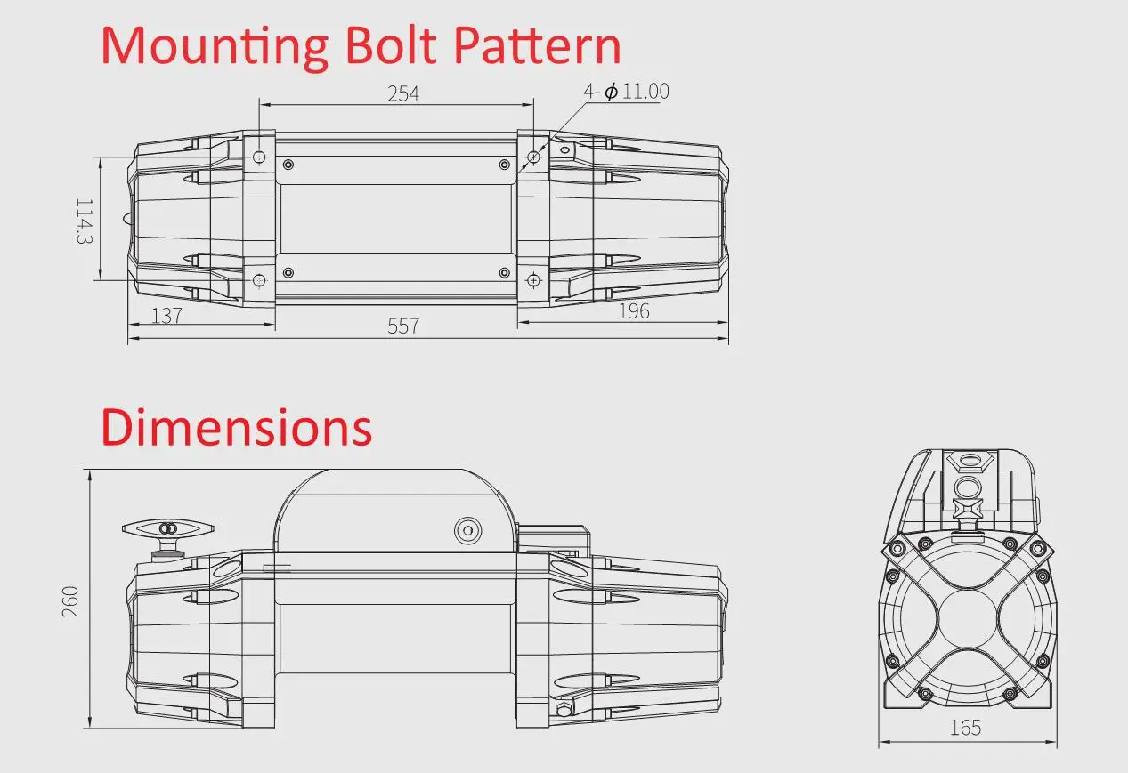 Offroad IP68 high quality 4x4 car electric winch 12000lbs with steel rope