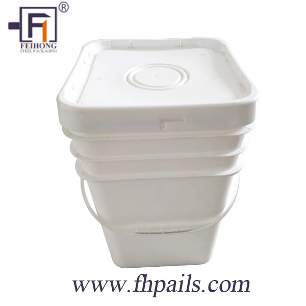 
Competitive Price 16L/18L/20L Square Plastic Container with Lid and Handle for Paint 