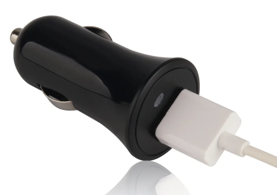 5V 2.1A Small Horn Shape 1 Port Single USB Car Charger Adapter