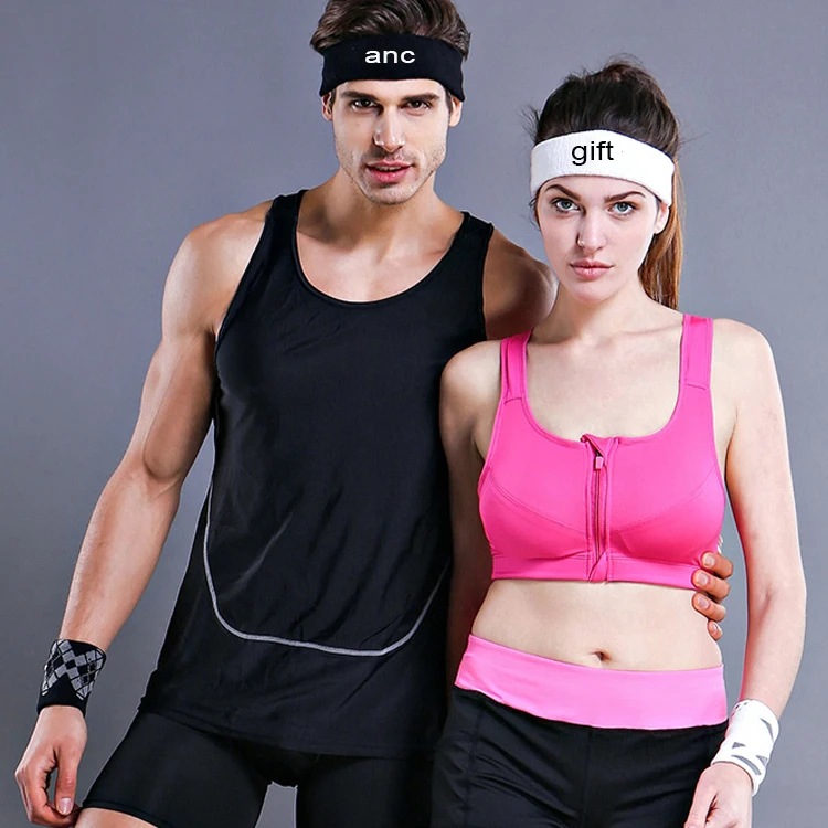 logo printed custom sport headband and wristband custom headband sport