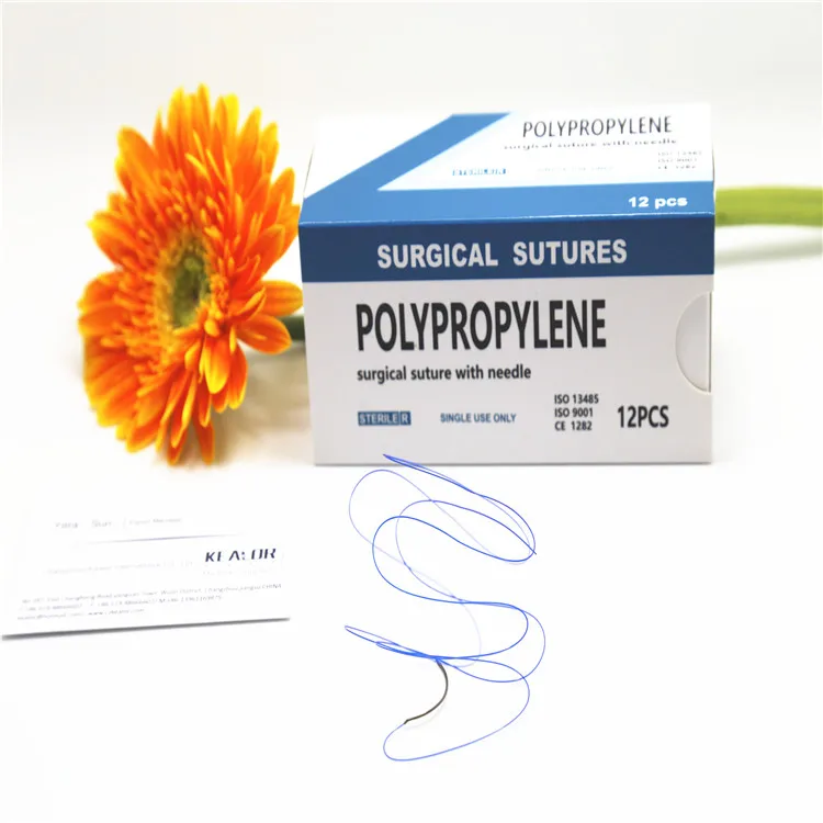 vet animal veterinary suture with needle