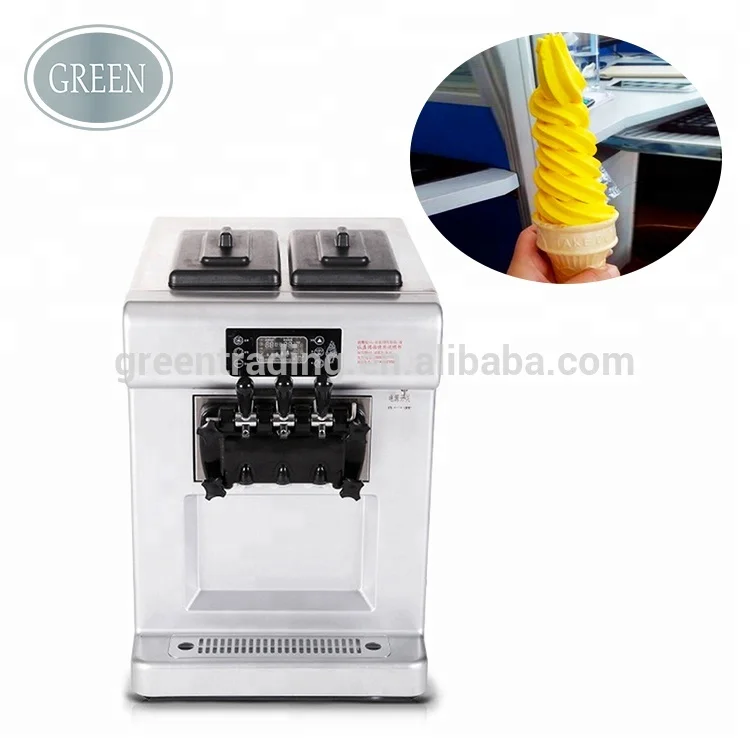 Оптовая продажа 18-28L/H большой емкости автоматическая воздушная охлаждающая машина для мягкого мороженого с большим ЖК-экраном