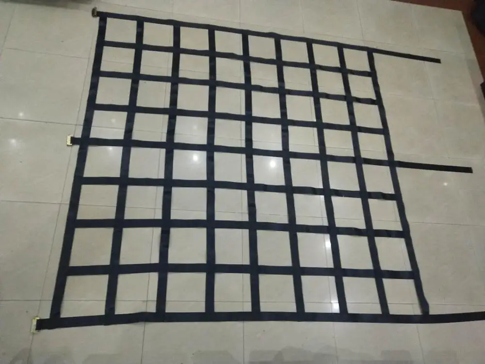 Heavy Duty Black Polyester Webbing Cargo Net for Lifting