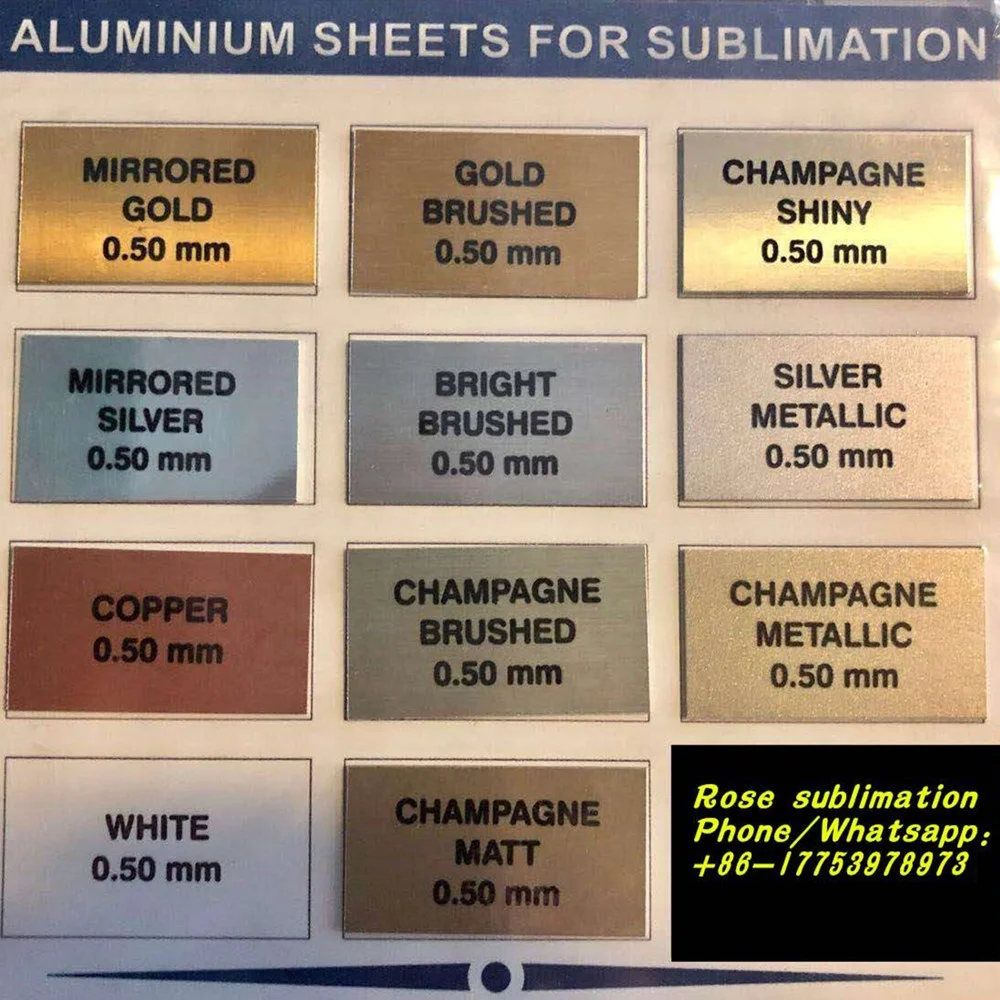 Jingcheng  sublimation aluminum sheets  with different colours