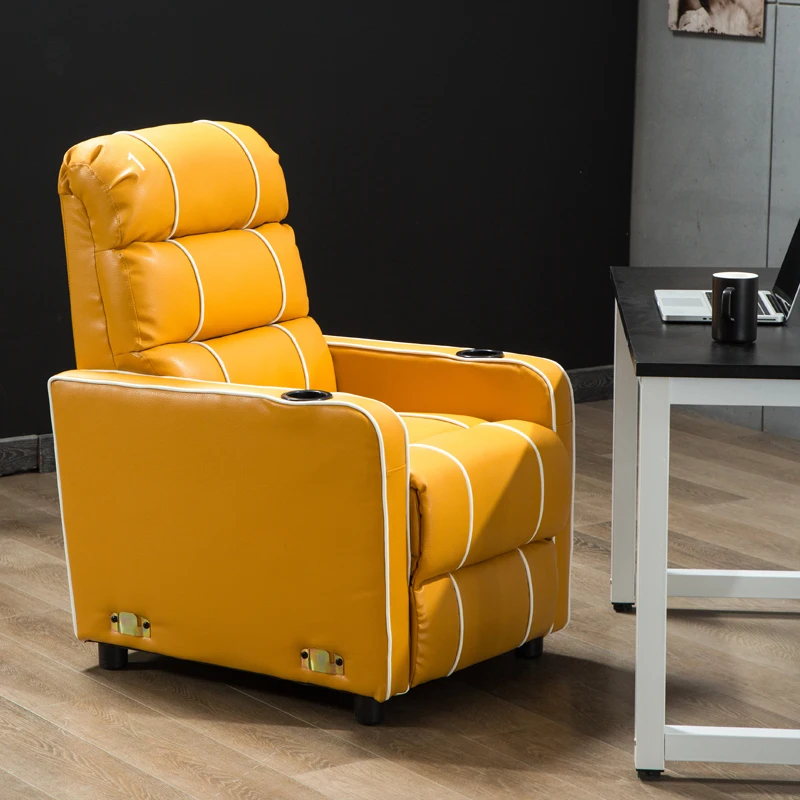 Contemporary home theater chair,PU Leather Recliner Cinema Chair,Theater Chairs with Cup Holder