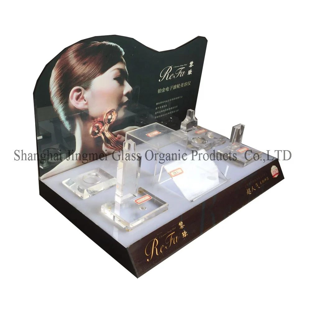 
LED luminous acrylic cosmetic display stand customize 