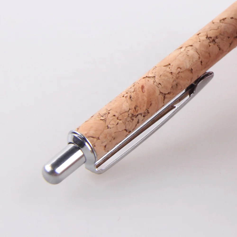 Hot sell Cork press promotion ball pen for children