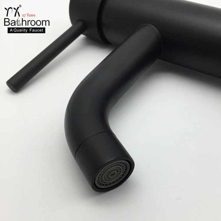 European Style Hot items copper matt black bathroom mixer taps Single Handle Lever Durable Bathroom Wash Basin Taps