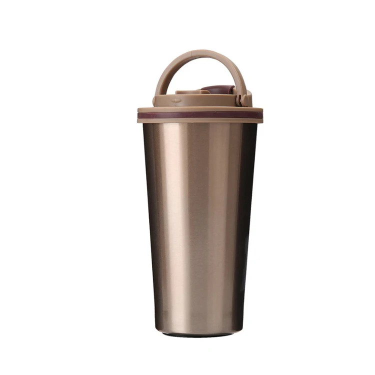 High Quality Stainless Steel Vacuum cup Coffee Mug reusable Coffee Cup with Folding Handle