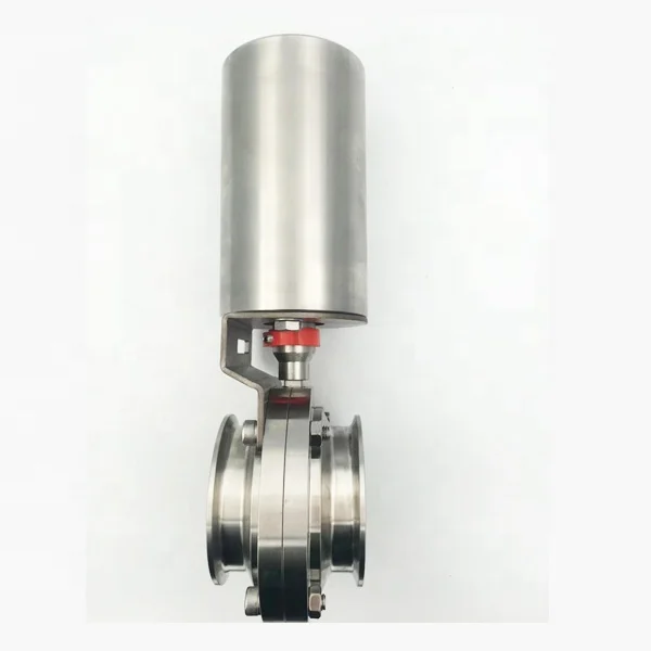 X&B stainless steel sanitary pneumatic butterfly valve with SS actuator/aluminum actuator/electric actuator
