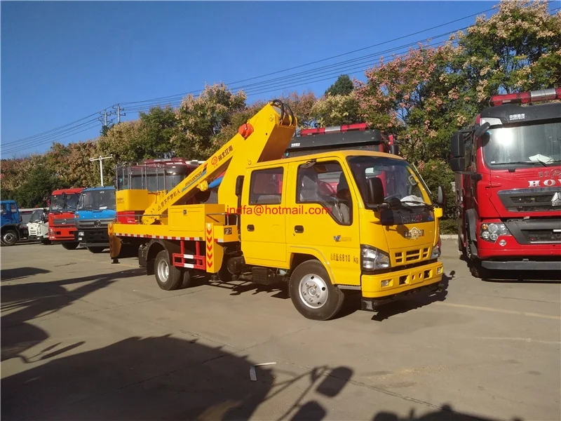 Japan famous brand chassis I-SUZU 16 m high platform working truck