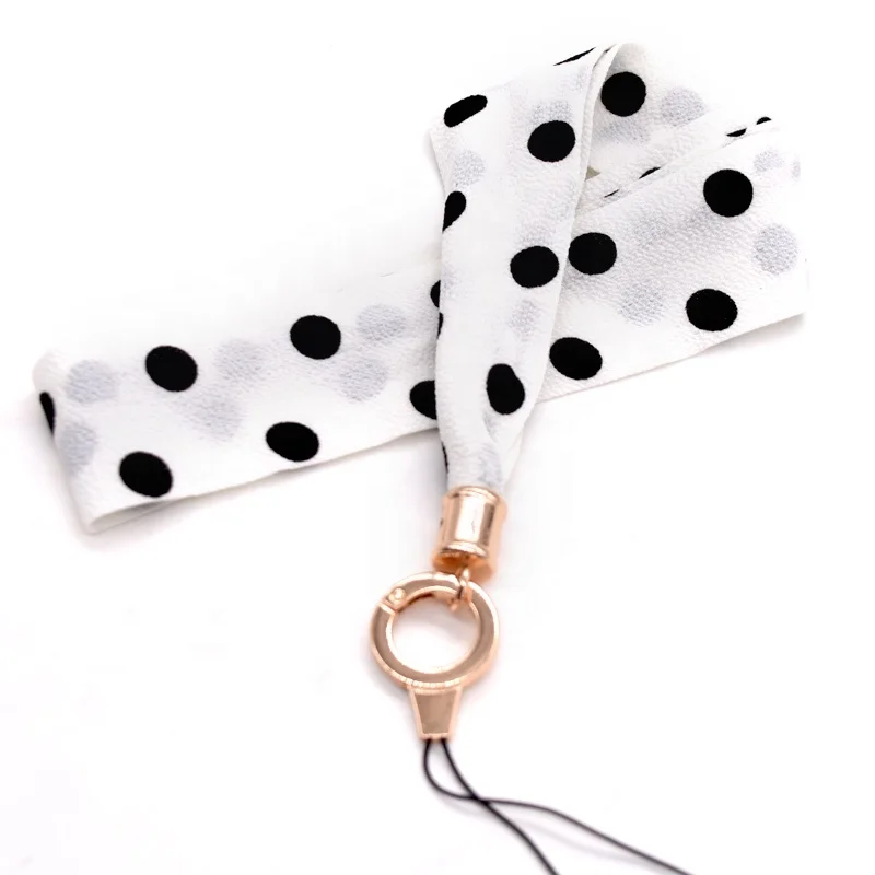 Customized cute personality creative ribbon mobile phone neck lanyards