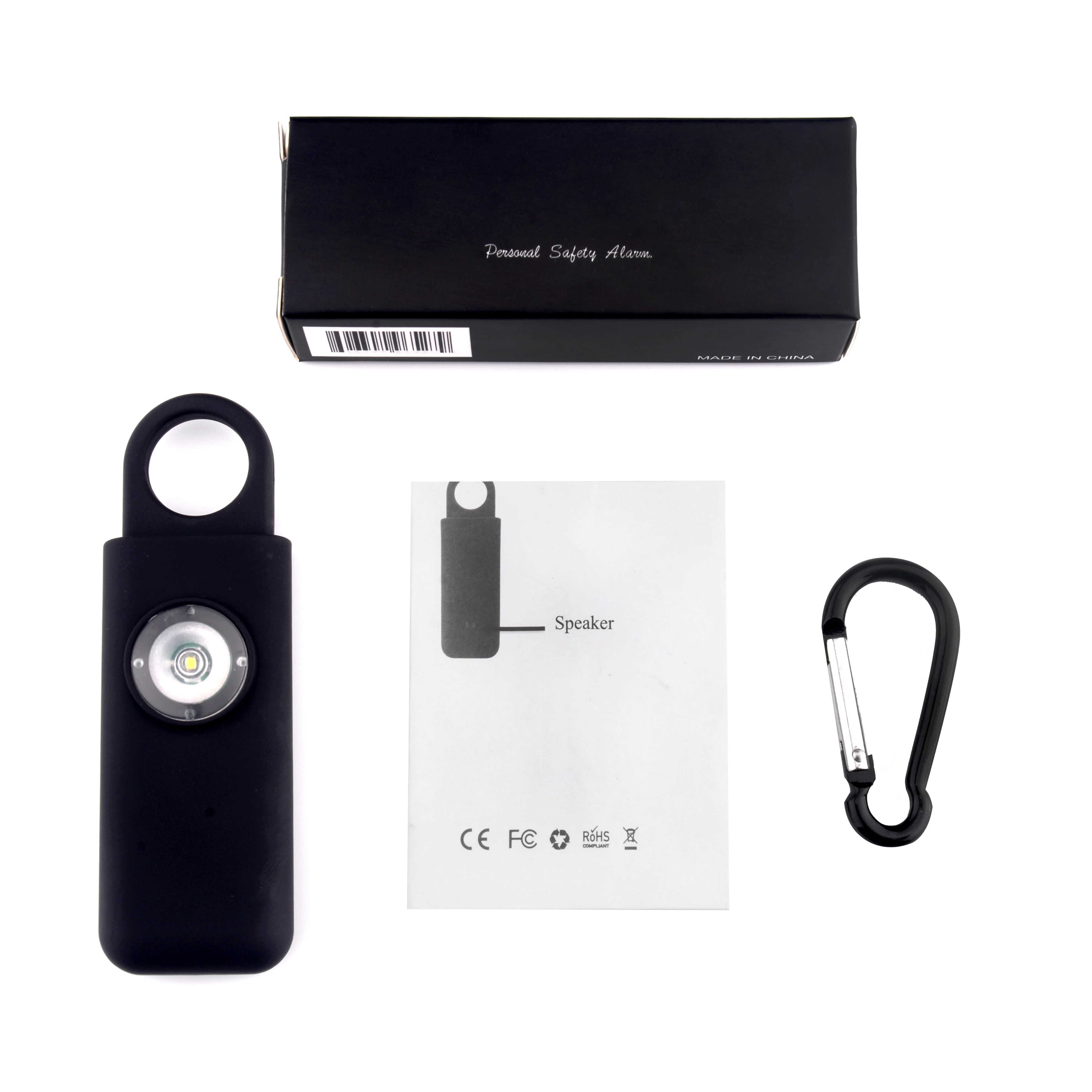  L-185 самообороны сигнализации охранной 125db высокого качества CE по ограничению на использование опасных материалов в производстве фонарик брелок персональная сигнализация для пожилых людей с функциями безопасности