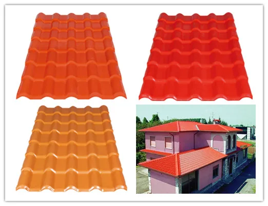 Upvc cambodia synthetic terracotta roof tile waterproofing roofing sheet