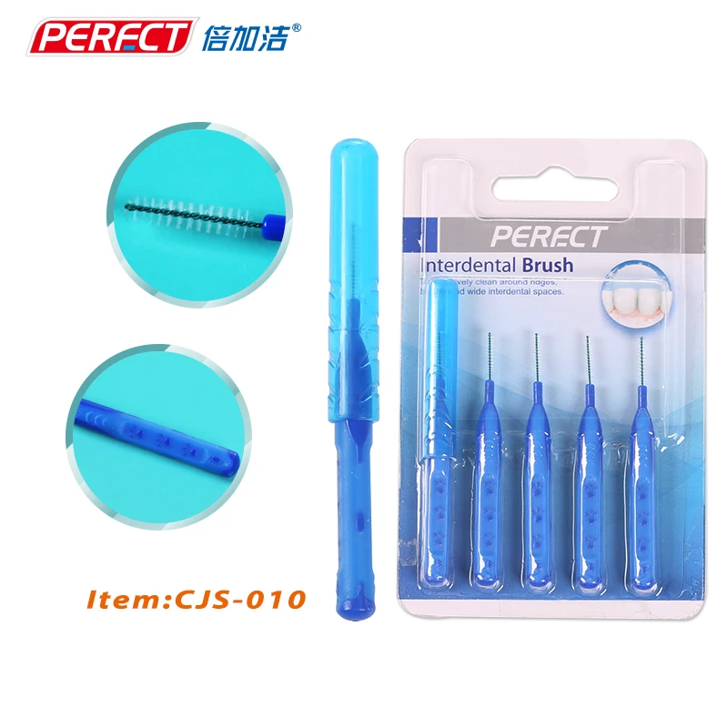 Orthodontic Dental I-shape Interdental Brush with Cap Adults