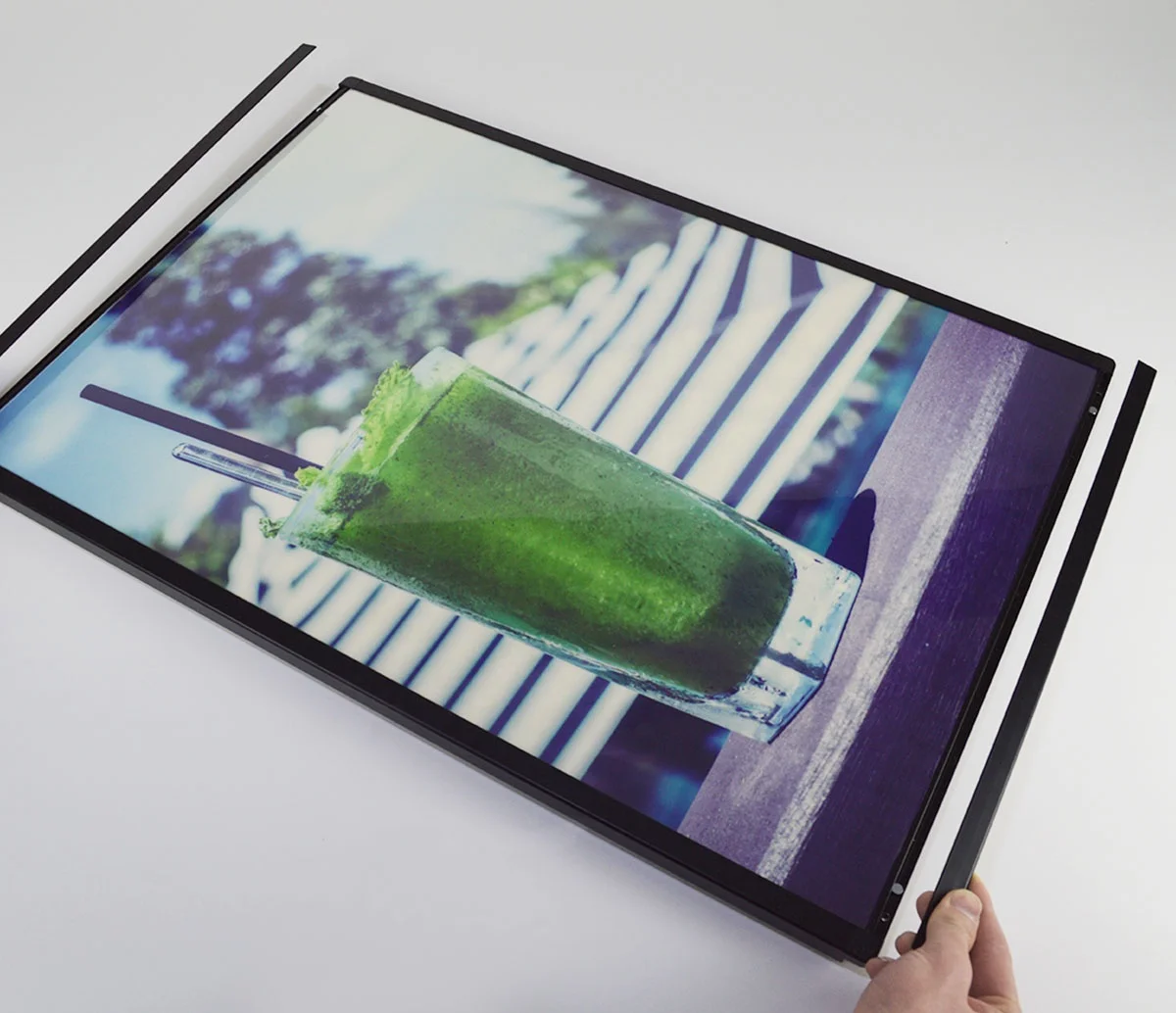 Алюминиевая рамка, светодиодная настенная панель для ресторана, меню, световая коробка с защелкой