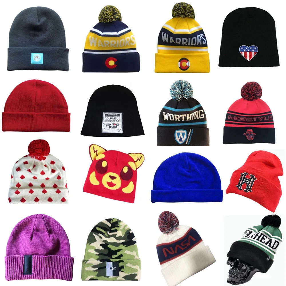 High Quality Custom Knitted Polyester Cotton Beanie Winter Hat