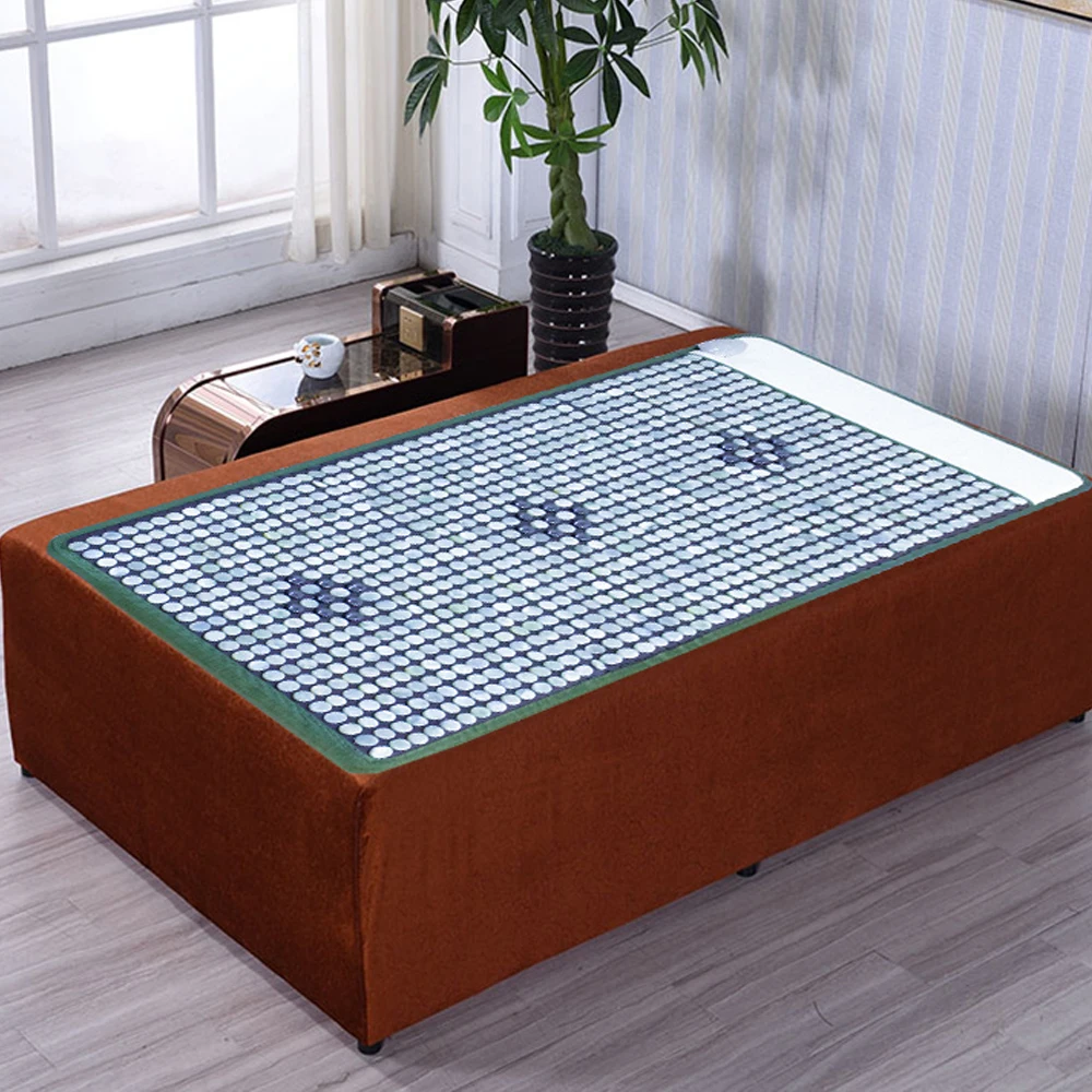 Корейский термофотонный Массажер для дальней инфракрасной терапии, мягкая подушка, медицинский турмалиновый Электрический нефритовый матрас, нагревательный матрас