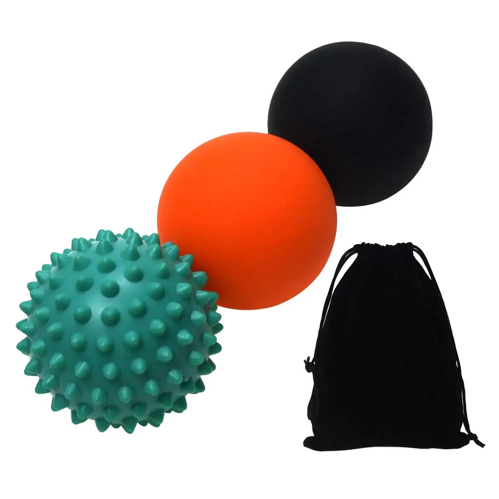 3 Pack Massage Ball Set for Deep Tissue Therapy Muscle Knots Myofascial Release Relieve Stress and Relax Tight Muscles