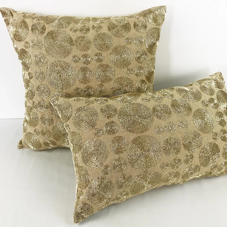 sequin throw pillow case beaded cushion cover embroidery pattern dot pillow cover