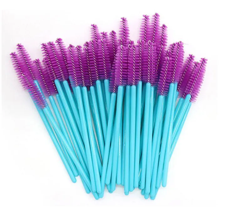 Hottest Sky Blue Handle Disposable Mascara Applicator Eyelash Brush