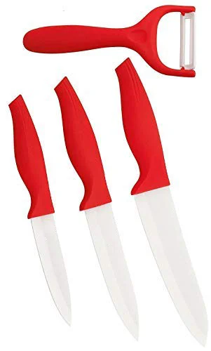 
Wamery RedCeramicRep RED Ceramic Set Professional knifes and peeler kitchen 