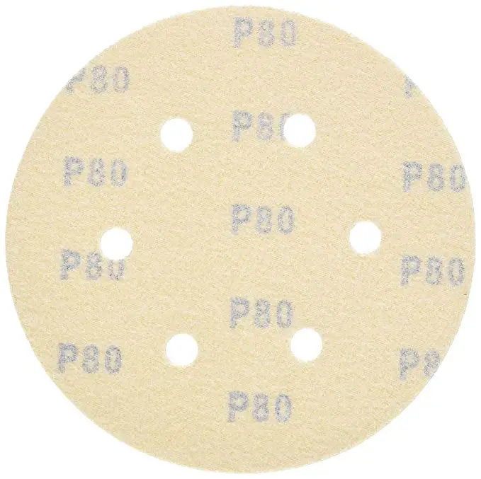 
 Наждачная бумага желтого золота на заказ, 2/5/6/7 дюйма, 8 отверстий, быстрая замена, шлифовальный абразивный шлифовальный диск с крючком и петлей  