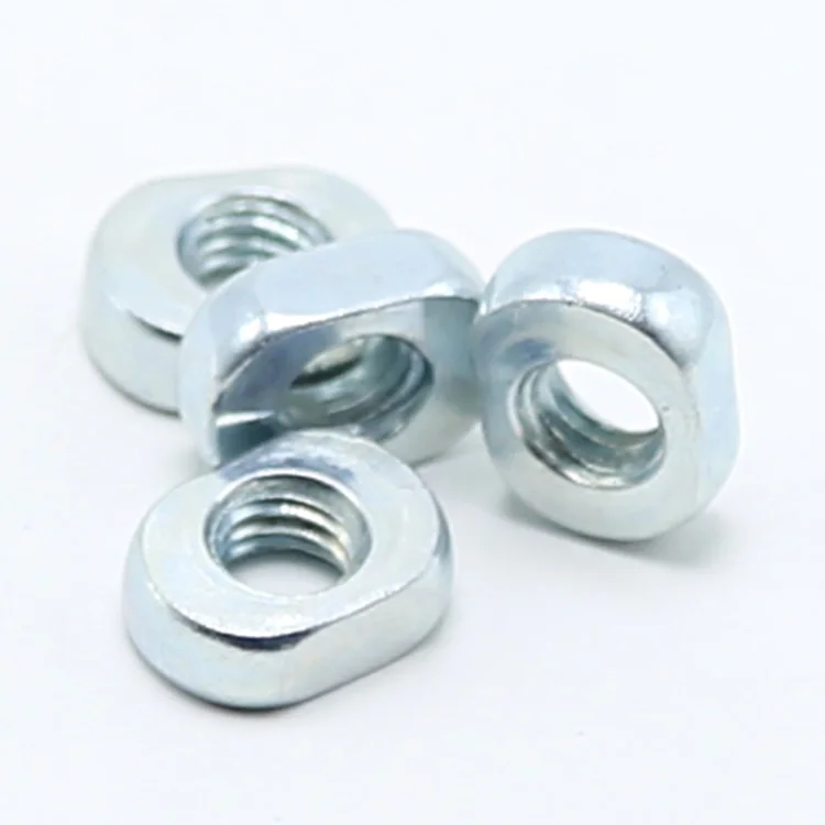 Customized heavy carbon steel oval m14x1.25 well round nuts m8