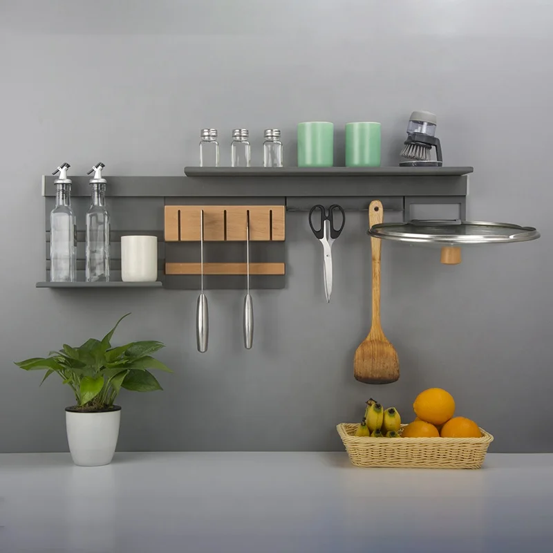 Lanboni kitchen adjustable wall mounted dish storage rack